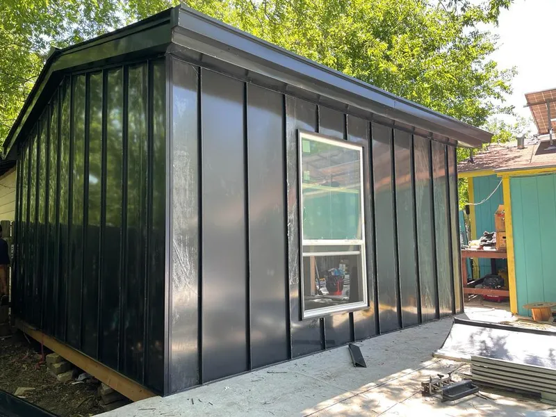 Black standing seam metal wall panels for Metal Roof Installation in Zanesville